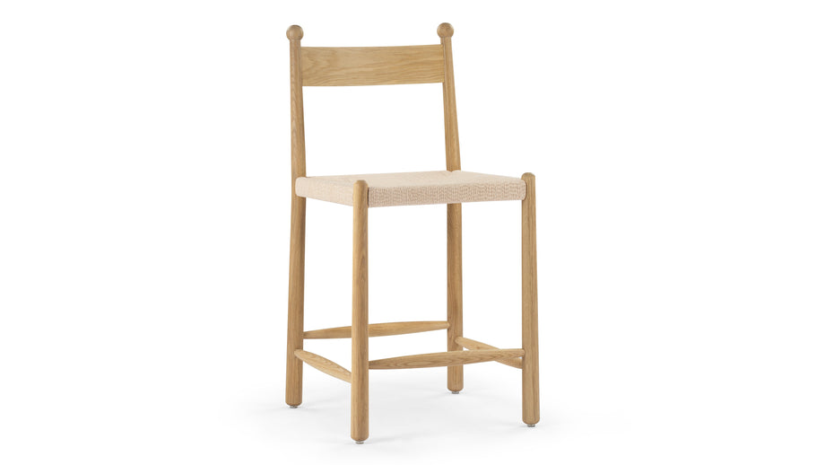 SaraSara - Sara Bar Stool, Oak, Seat Height 24in