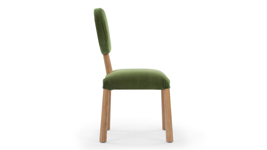 FossieFossie - Fossie Side Chair, Moss Green Velvet