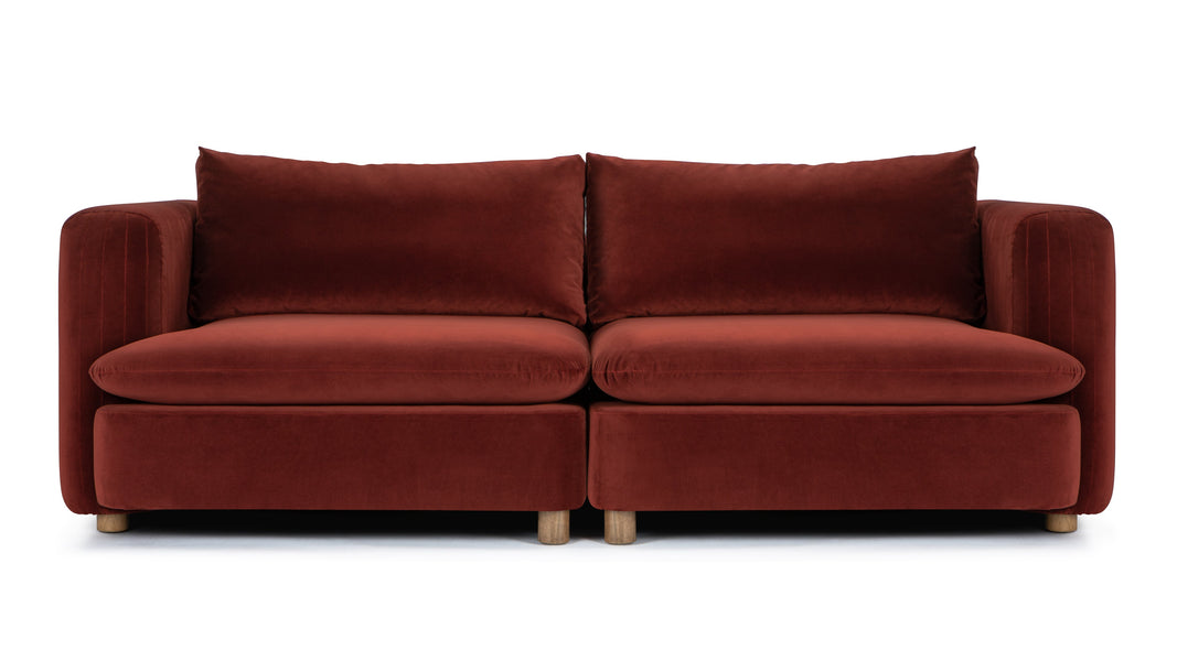 MorrellMorrell - Morrell Two Seater Sofa, Garnet Velvet
