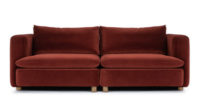Morrell - Morrell - Morrell Two Seater Sofa, Garnet Velvet - Image 1