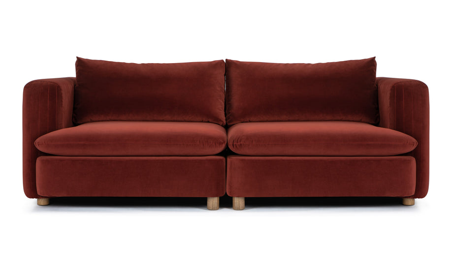 MorrellMorrell - Morrell Two Seater Sofa, Garnet Velvet