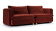Morrell - Morrell - Morrell Two Seater Sofa, Garnet Velvet - Image 2