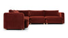 Morrell - Morrell - Morrell Sectional, Left Corner, Garnet Velvet - Image 1