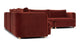 Morrell - Morrell - Morrell Sectional, Left Corner, Garnet Velvet - Image 2