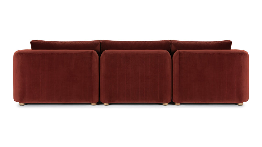 MorrellMorrell - Morrell Sectional, Left Corner, Garnet Velvet