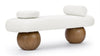Odell - Odell - Odell Bench, Warm White Boucle - Image 2