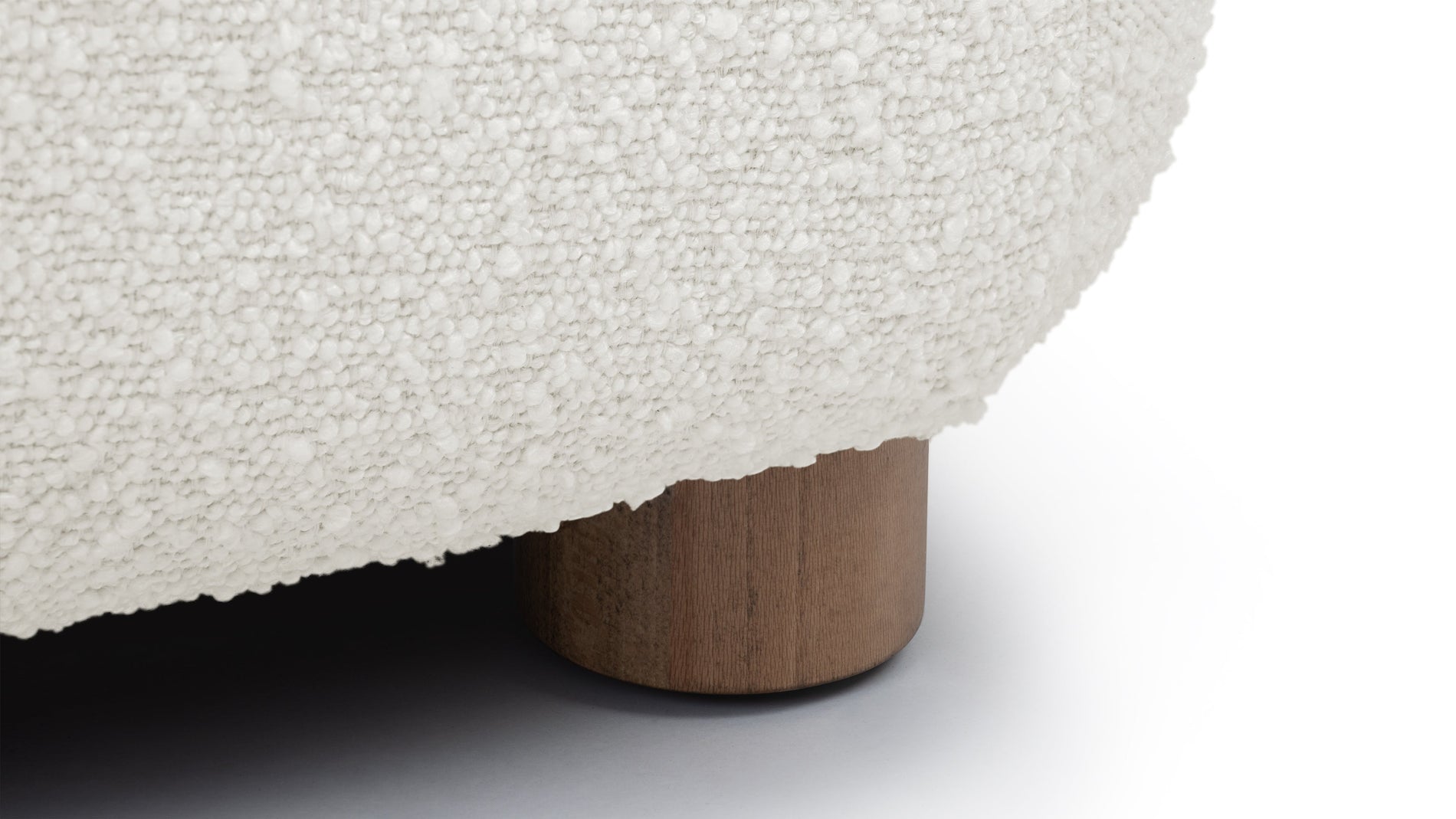 JensenJensen - Jensen Ottoman, Warm White Boucle