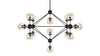 Moto - Moto - Moto Chandelier, Large, Smoked Glass and Black - Image 1