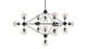 Moto - Moto - Moto Chandelier, Large, Smoked Glass and Black - Image 2