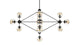 Moto - Moto - Moto Chandelier, Large, Smoked Glass and Black - Image 3