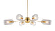 Grace - Grace - Grace Chandelier, Brass and Smoked Glass - Image 1
