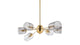 Grace - Grace - Grace Chandelier, Brass and Smoked Glass - Image 4