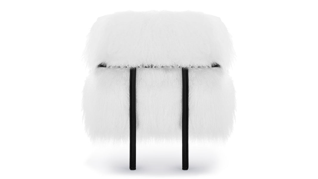 BrysselBrussels - Brussels Lounge Chair, White Mongolian Wool