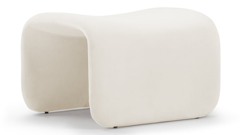 EtceteraEtcetera - Etcetera Ottoman, Champagne Velvet