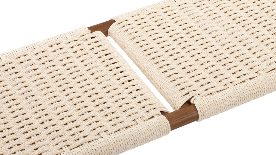 EmersonEmerson - Emerson Bobbin Bench, Natural Cord and Walnut