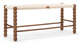 Emerson - Emerson - Emerson Bobbin Bench, Natural Cord and Walnut - Image 2
