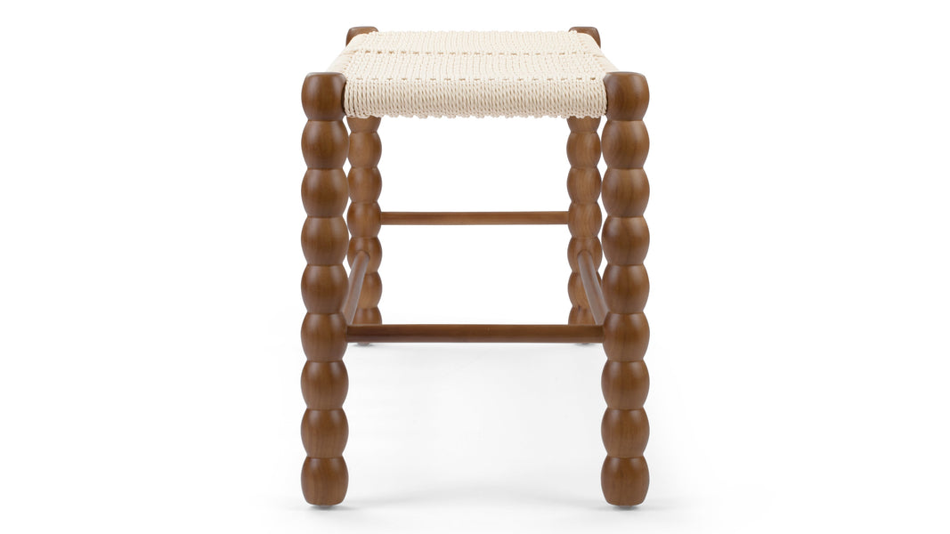 EmersonEmerson - Emerson Bobbin Bench, Natural Cord and Walnut