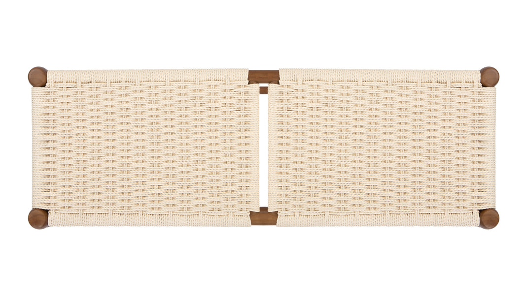 EmersonEmerson - Emerson Bobbin Bench, Natural Cord and Walnut