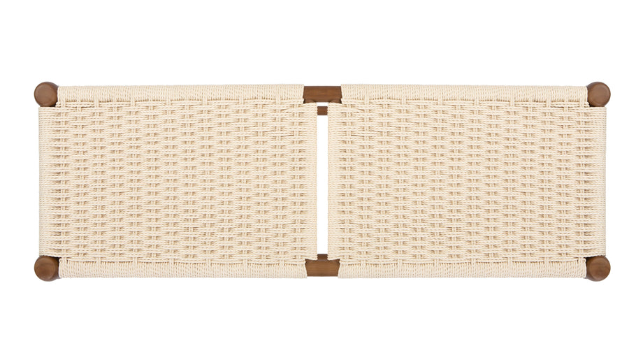 EmersonEmerson - Emerson Bobbin Bench, Natural Cord and Walnut