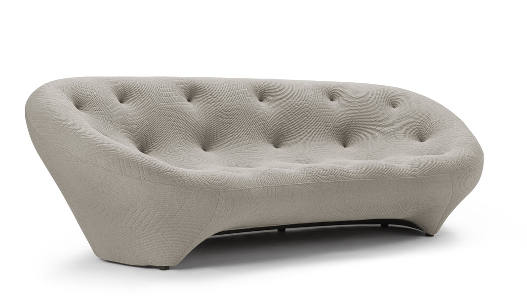 PloumPloum - Ploum Three Seater Sofa, Gray Textured Jersey