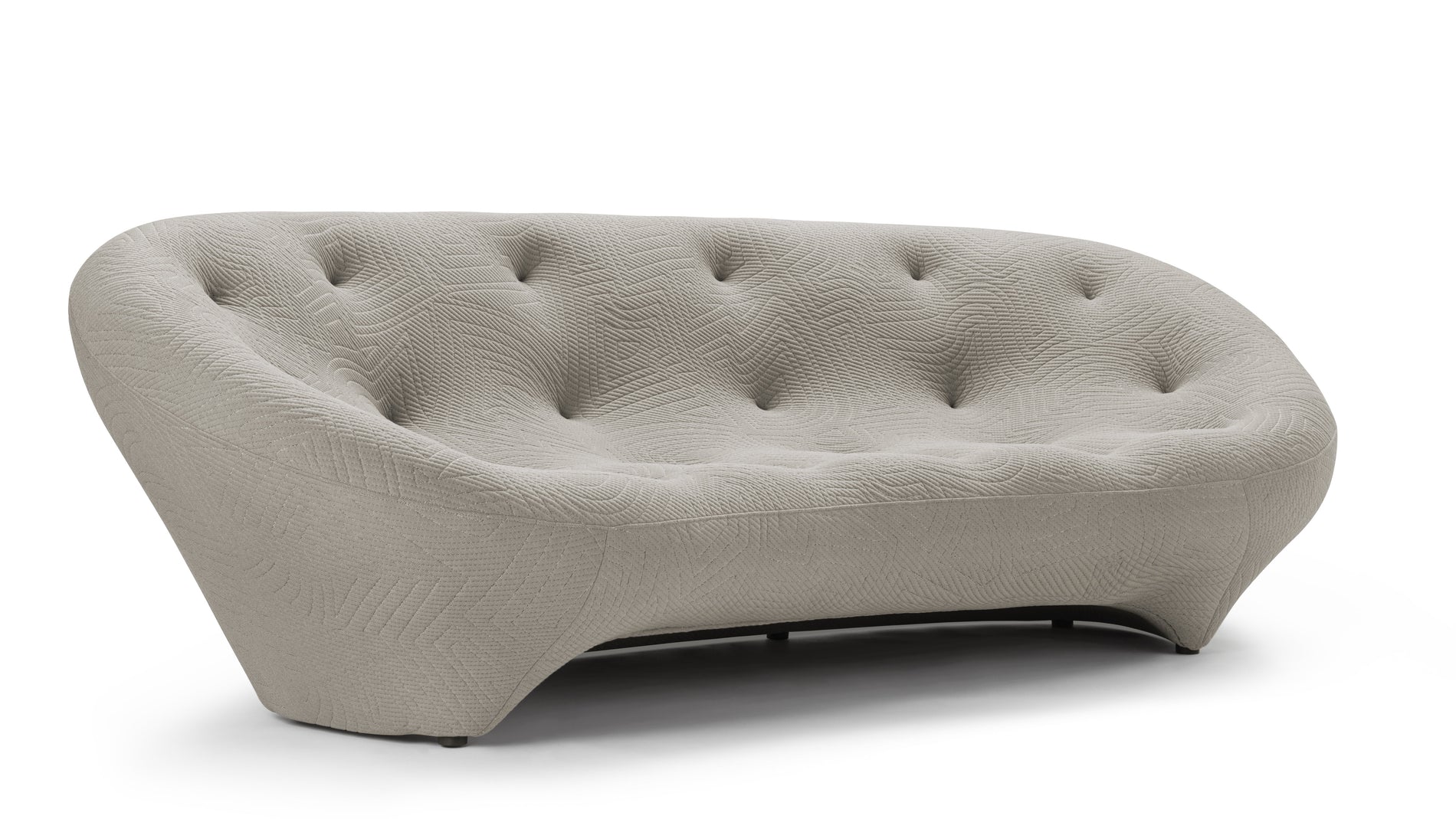 PloumPloum - Ploum Three Seater Sofa, Gray Textured Jersey