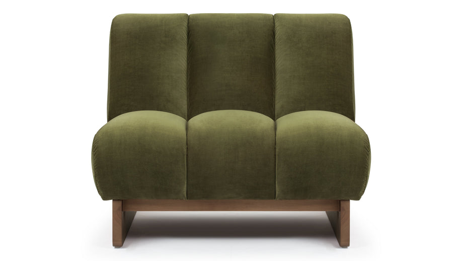 NalaNala - Nala Lounge Chair, Olive Green Velvet