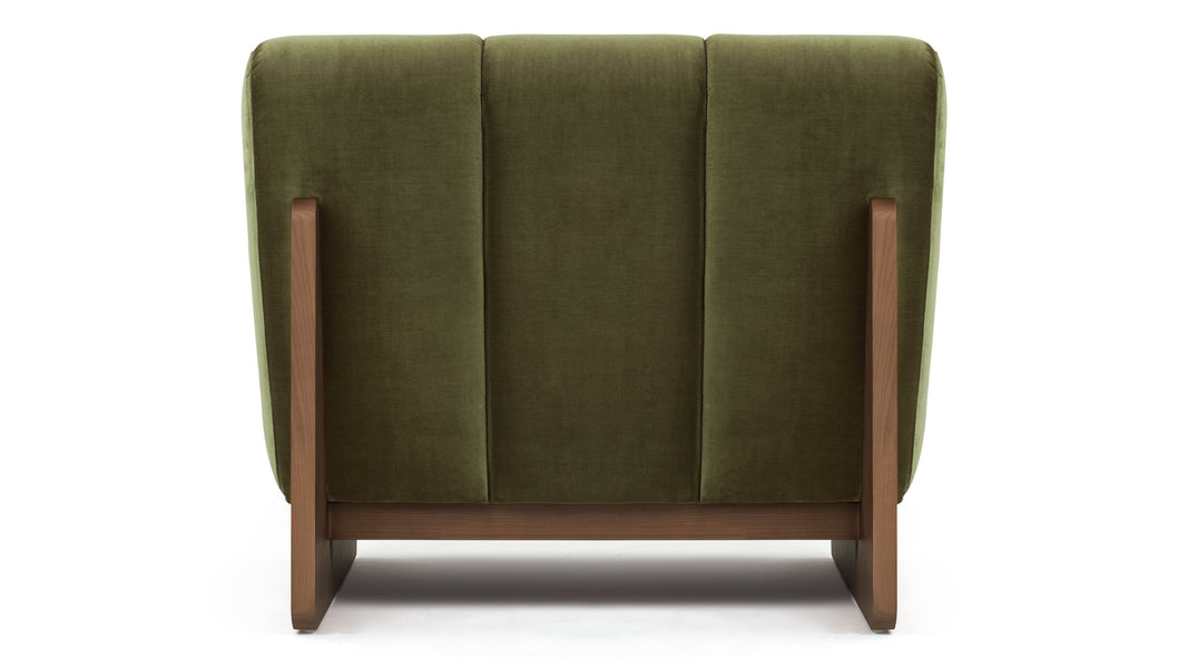 NalaNala - Nala Lounge Chair, Olive Green Velvet