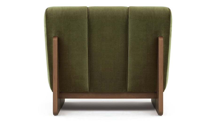 NalaNala - Nala Lounge Chair, Olive Green Velvet