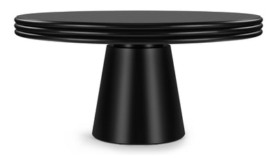 Pascal - Pascal - Pascal Round Dining Table, Black, 59in - Image 1