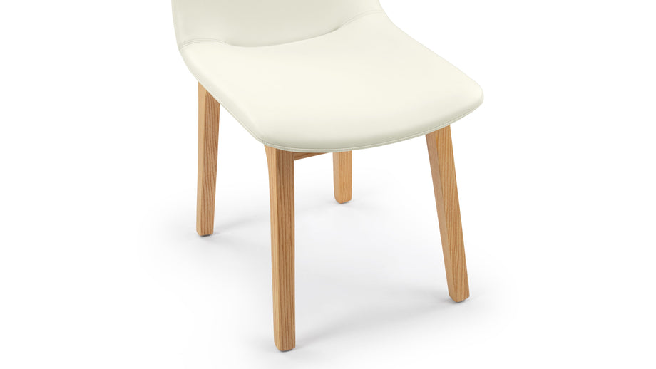 LeBlancEggshell Vegan Leather and Natural Ash