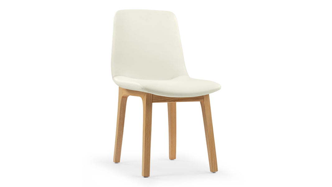 LeBlancEggshell Vegan Leather and Natural Ash