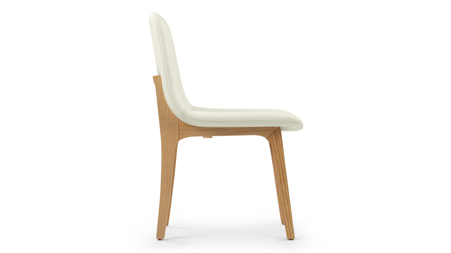 LeBlancEggshell Vegan Leather and Natural Ash