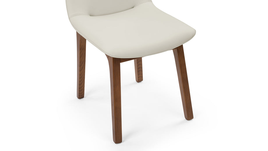 LeBlancTaupe Vegan Leather and Walnut