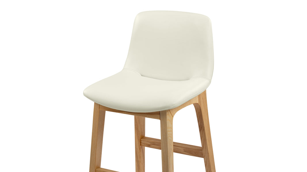 LeBlancEggshell Vegan Leather and Natural Ash