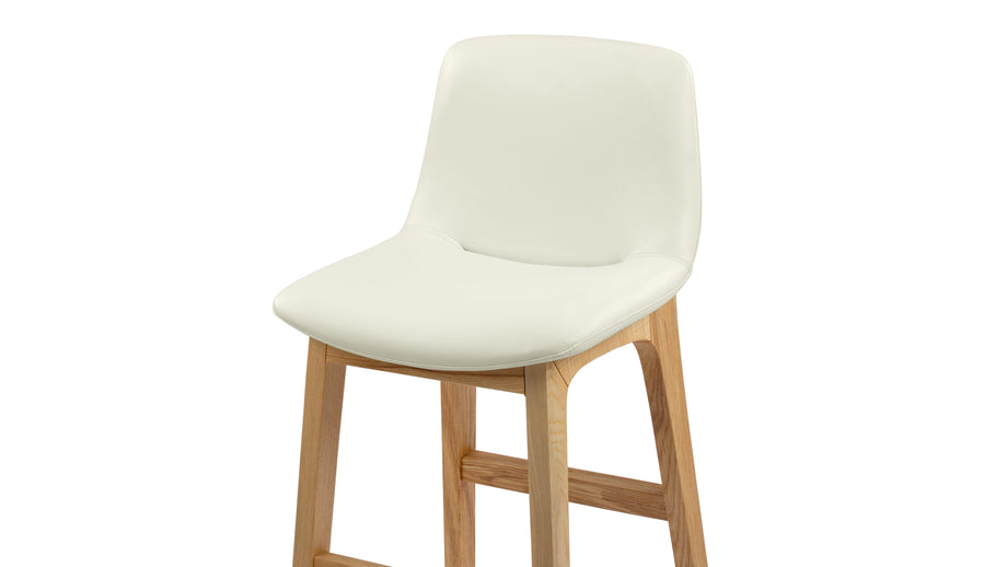 LeBlancEggshell Vegan Leather and Natural Ash