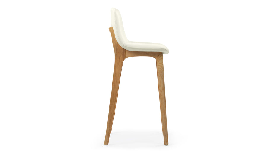LeBlancEggshell Vegan Leather and Natural Ash