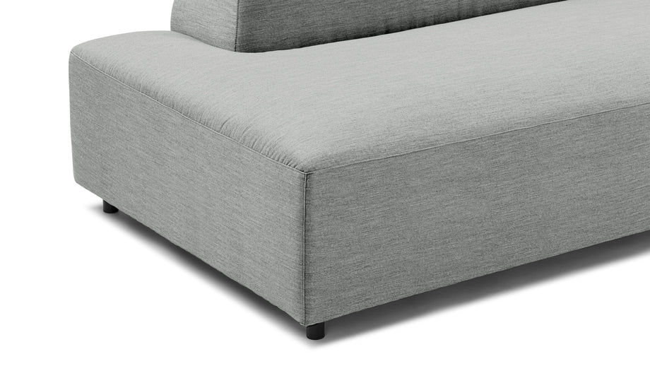 AcquaAcqua - Acqua Outdoor Sectional Module, Chaise, Left Arm, Dove Gray Performance Weave