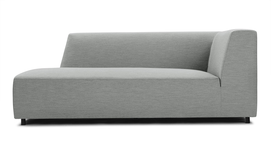 AcquaAcqua - Acqua Outdoor Sectional Module, Chaise, Left Arm, Dove Gray Performance Weave