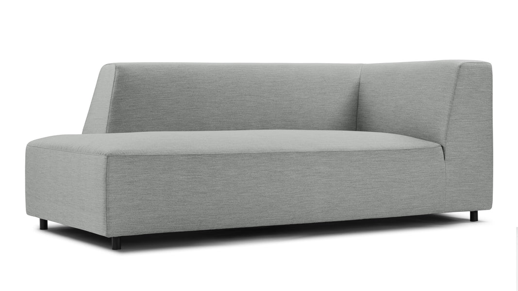 AcquaAcqua - Acqua Outdoor Sectional Module, Chaise, Left Arm, Dove Gray Performance Weave