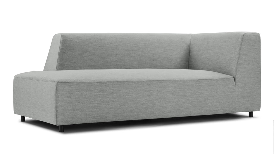 AcquaAcqua - Acqua Outdoor Sectional Module, Chaise, Left Arm, Dove Gray Performance Weave