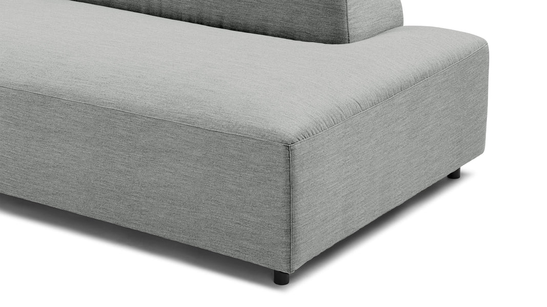 AcquaAcqua - Acqua Outdoor Sectional Module, Chaise, Right Arm, Dove Gray Performance Weave