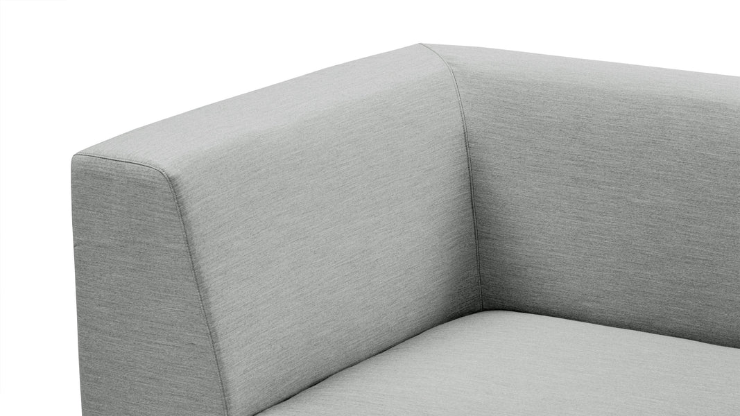 AcquaAcqua - Acqua Outdoor Sectional Module, Chaise, Right Arm, Dove Gray Performance Weave