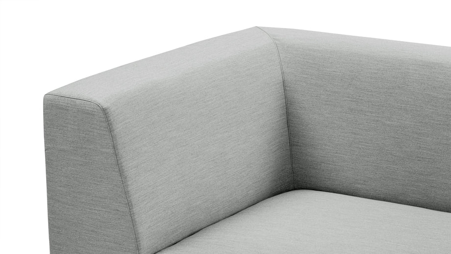 AcquaAcqua - Acqua Outdoor Sectional Module, Chaise, Right Arm, Dove Gray Performance Weave