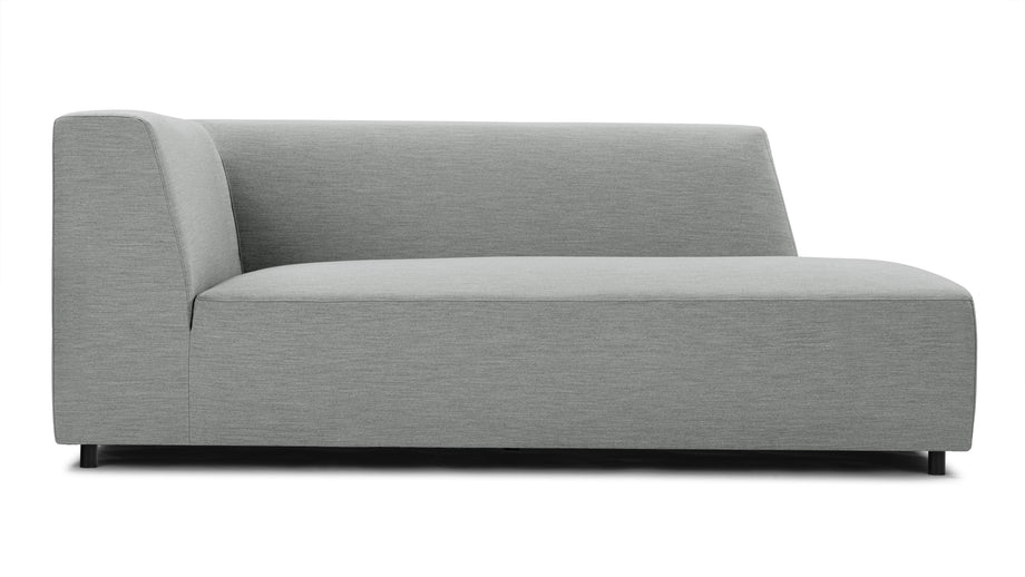 AcquaAcqua - Acqua Outdoor Sectional Module, Chaise, Right Arm, Dove Gray Performance Weave