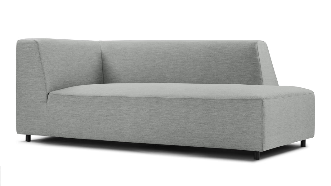 AcquaAcqua - Acqua Outdoor Sectional Module, Chaise, Right Arm, Dove Gray Performance Weave