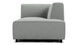 Acqua - Acqua - Acqua Outdoor Sectional Module, Chaise, Right Arm, Dove Gray Performance Weave - Image 1
