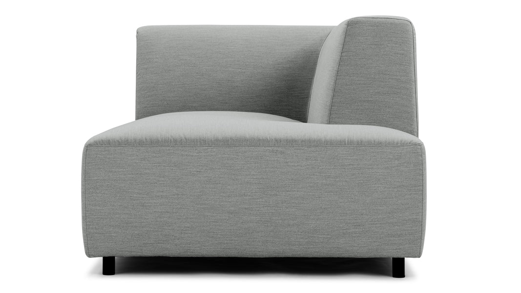 AcquaAcqua - Acqua Outdoor Sectional Module, Chaise, Right Arm, Dove Gray Performance Weave