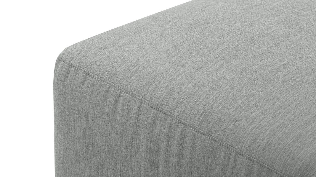 AcquaAcqua - Acqua Outdoor Ottoman, Dove Gray Performance Weave