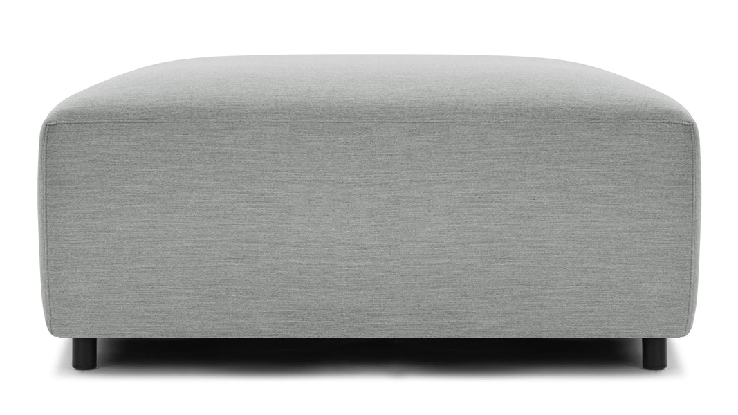 AcquaAcqua - Acqua Outdoor Ottoman, Dove Gray Performance Weave