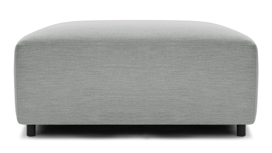 AcquaAcqua - Acqua Outdoor Ottoman, Dove Gray Performance Weave
